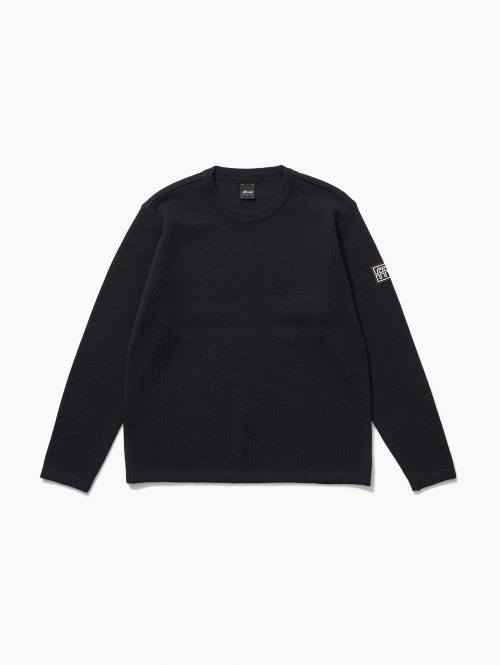 더블 에프 라벨 베이직 스웨터 (BK)